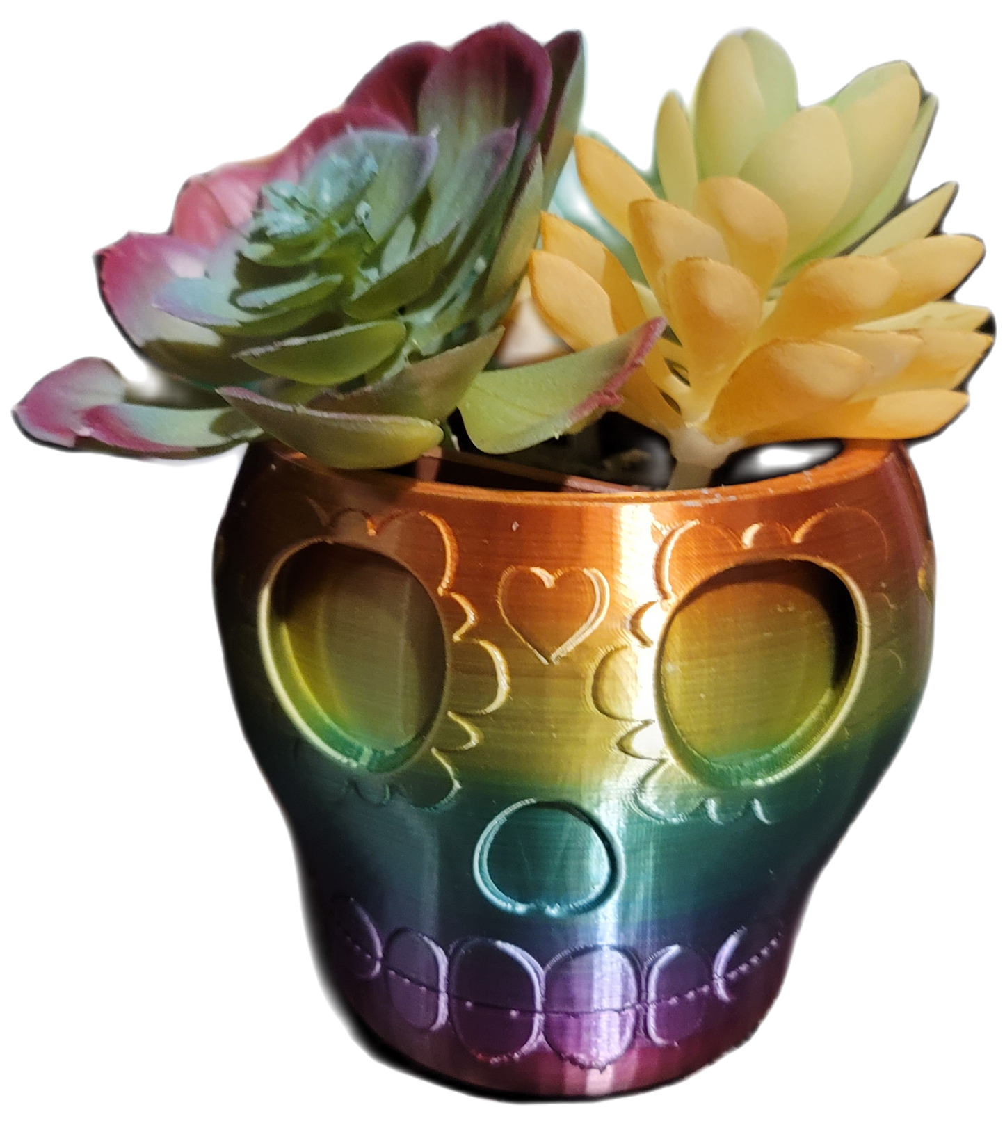 Rainbow floral Sugar Skull