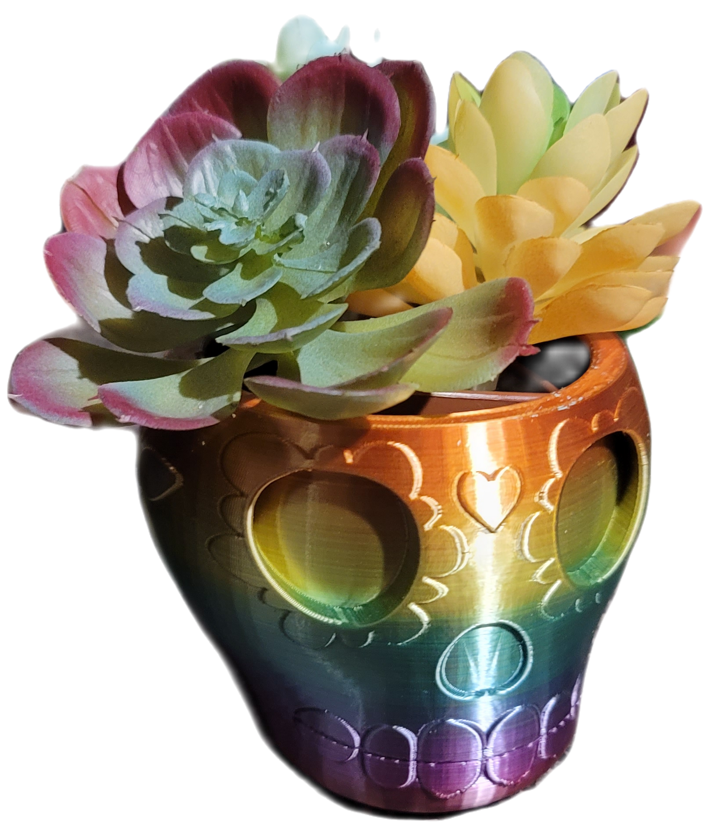 Rainbow floral Sugar Skull